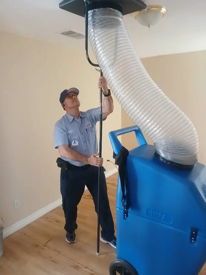 Mini Split Installation technician using HEPA equipment in South St. Paul